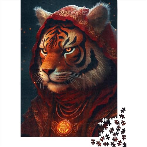 Tiger Shamans Holzpuzzle für Erwachsene 1000 Teile Puzzle für Erwachsene Puzzles Entspannungspuzzles Spiele-Denkspiel (Größe: 75x50cm) von JIANGENNF