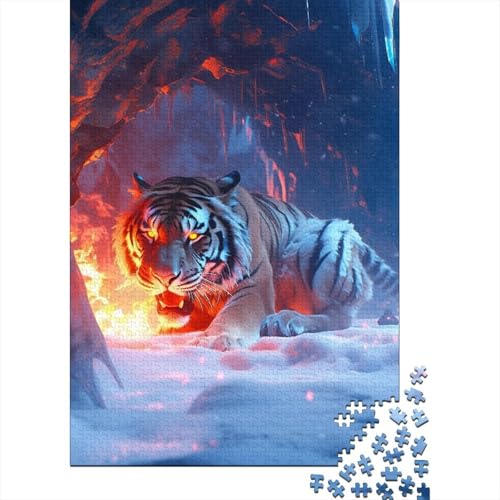 Tigers of The Fantasy Planet Puzzle für Erwachsene und Teenager, 300 Teile für Erwachsene, schwierige Puzzles, Spielspielzeug für Erwachsene, Familienpuzzle, Geschenk (Größe 40x28cm) von JIANGENNF