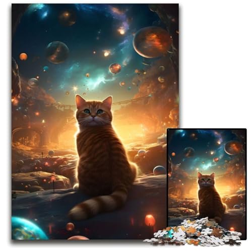 Universe of Cats Puzzle für Erwachsene, 1000 Teile, Denkspiel für Jugendliche und Familieninteraktion, 26x38cm/10,23x14,96 Zoll Universe of Cats Puzzle für Erwachsene, 1000 Teile, Denkspiel für Jugendliche und Familieninteraktion, 26x38cm/10,23x14,96 Zoll von JIANGENNF