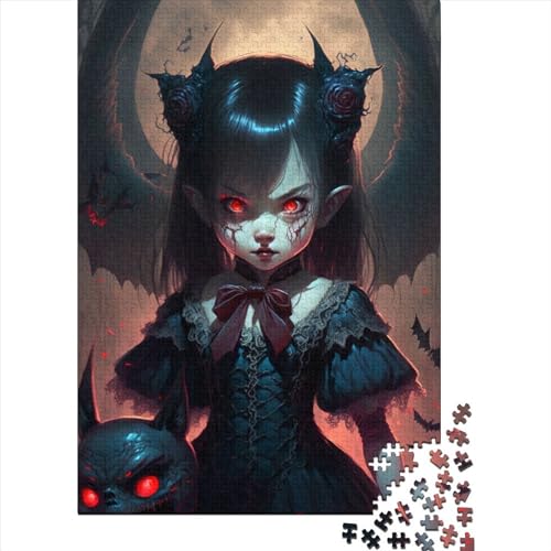 Vampir-Puzzle aus Holz für Erwachsene, Puzzle-Spielzeug, 1000-teiliges Puzzle für Erwachsene Teenager, Puzzle – anspruchsvolles Spiel (Größe: 75 x 50 cm) von JIANGENNF