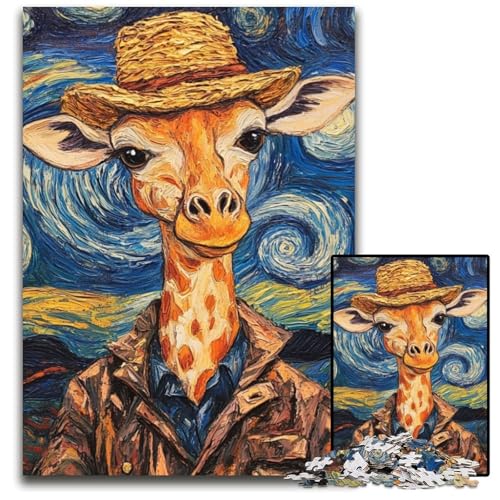 Van Gogh Giraffe Puzzle 1000 Teile Unmögliches Puzzle für Erwachsene Bunte Heimdekoration & Interaktives Familienspiel, 26x38cm/10,23x14,96 Zoll Van Gogh Giraffe Puzzle 1000 Teile Unmögliches Puzzle für Erwachsene Bunte Heimdekoration & Interaktives Familienspiel, 26x38cm/10,23x14,96 Zoll von JIANGENNF