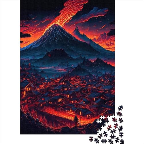 Village of Ash Puzzle für Erwachsene, 1000-teiliges Puzzle, Holzpuzzle, Puzzle für Erwachsene, Lernspiel, Herausforderungsspielzeug 29,53x19,69 Zoll von JIANGENNF