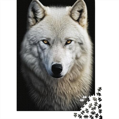 Wolf-Holzpuzzle | Puzzle für Erwachsene 500 Teile für Erwachsene Schwierige Puzzles Lernspielzeug Familienspiele 52x38cm von JIANGENNF