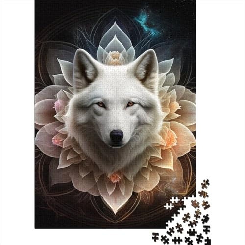 Wolf-Puzzles, Puzzles für Erwachsene, Teenager, Puzzles für Erwachsene, 1000 Teile, Puzzles für Erwachsene, Lernspiel, Herausforderungsspielzeug, 75 x 50 cm von JIANGENNF