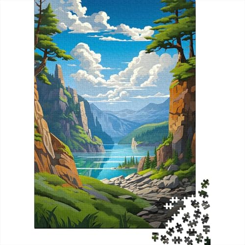 Wunderbare Welt - Holzpuzzle für Erwachsene und Jugendliche, 500 Teile, Puzzle für Erwachsene und Jugendliche, Familienpuzzlespiel, Geburtstagsgeschenke (Größe: 52x38cm) von JIANGENNF