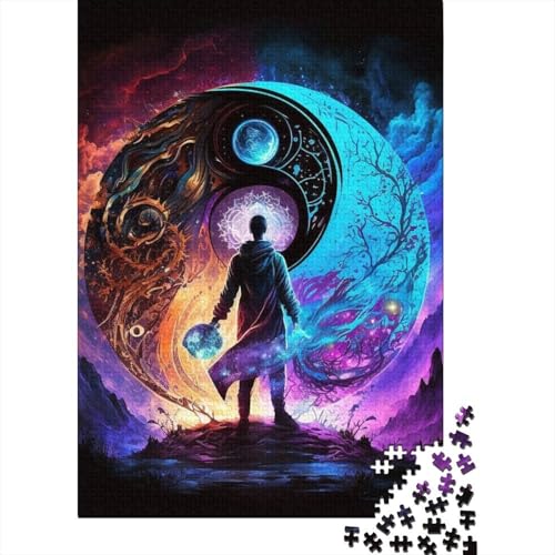 Yin- und Yang-Zauberer-Puzzle für Erwachsene, 300-teiliges Puzzle, Holzpuzzle für Erwachsene und Jugendliche von Puzzles für Erwachsene, Geschenke 40 x 28 cm von JIANGENNF