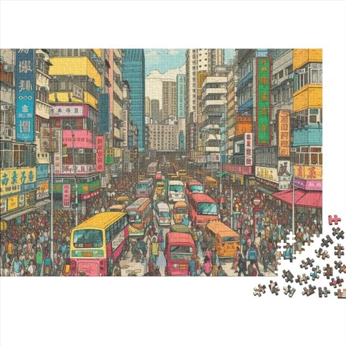 A Crowded Crowd 300 Teile Puzzle Für Erwachsene Geschicklichkeitsspiel Einzigartiges Home Dekoration The Scene of Crowds and Crowds Impossible Puzzle Geburtstagsgeschenk Für Erwachsene 300pcs (40x28c von JIANQIANG