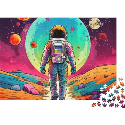 Astronaut 1000 Teile Puzzle Für Erwachsene Geschicklichkeitsspiel Stress Abbauen Home Dekoration Cosmic Flying Man Impossible Puzzle Geburtstagsgeschenk Für Erwachsene 1000pcs (75x50cm) von JIANQIANG