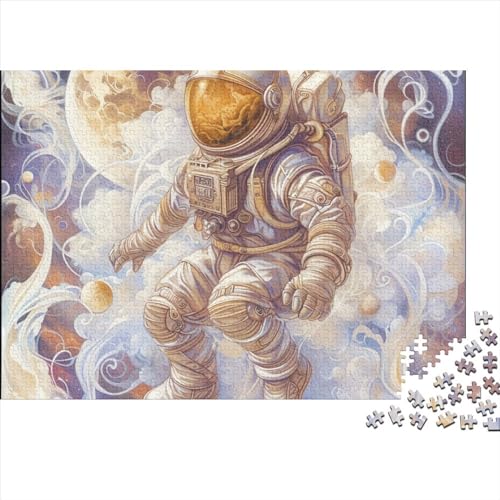 Astronaut 300 Teile Puzzle Für Erwachsene Herausforderndes Lernspiel Farbenfrohes Cosmic Flying Man Impossible Puzzle Geburtstagsgeschenk Für Erwachsene 300pcs (40x28cm) von JIANQIANG