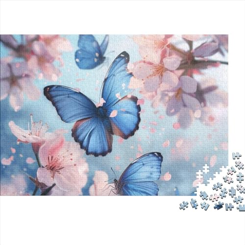 Butterfly 1000 Teile Puzzle Für Erwachsene Herausforderndes Einzigartiges Home Dekoration Beautiful Insects Impossible Puzzle Geburtstagsgeschenk Für Erwachsene 1000pcs (75x50cm) von JIANQIANG