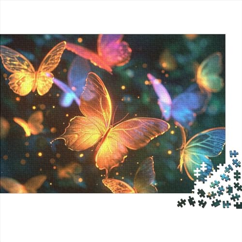 Butterfly 300 Teile Puzzle Für Erwachsene Schwierigkeits Lernspiel Home Dekoration Beautiful Insects Impossible Puzzle Geburtstagsgeschenk Für Erwachsene 300pcs (40x28cm) von JIANQIANG