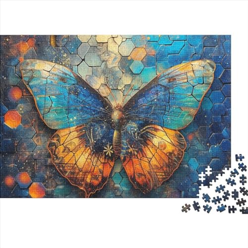 Butterfly 500 Teile Puzzle Für Erwachsene Herausforderndes Lernspiel Farbenfrohes Beautiful Insects Impossible Puzzle Geburtstagsgeschenk Für Erwachsene 500pcs (52x38cm) von JIANQIANG