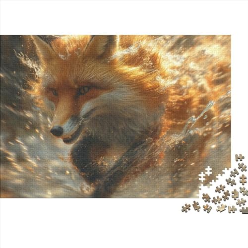 Cartoon Fox 300 Teile Puzzle Für Erwachsene Herausforderndes Lernspiel Home Dekoration Cunning Animal Impossible Puzzle Geburtstagsgeschenk Für Erwachsene 300pcs (40x28cm) von JIANQIANG