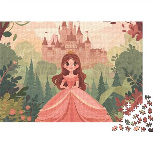 Cartoon Princess 1000 Teile Puzzle Für Erwachsene Geschicklichkeitsspiel Einzigartiges Farbenfrohes Noble Women Impossible Puzzle Geburtstagsgeschenk Für Erwachsene 1000pcs (75x50cm) von JIANQIANG