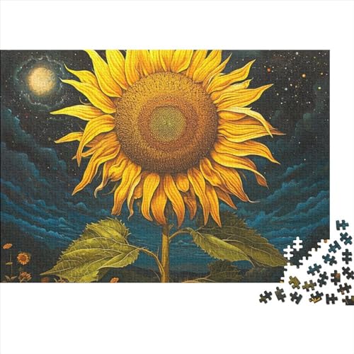 Cartoon Sunflowers 500 Teile Puzzle Für Erwachsene Herausforderndes Lernspiel Spielzeug Geschenk Light Loving Plants Impossible Puzzle Geburtstagsgeschenk Für Erwachsene 500pcs (52x38cm) von JIANQIANG