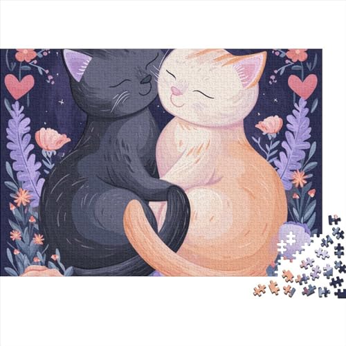 Cat 1000 Teile Puzzle Für Erwachsene Geschicklichkeitsspiel Lernspiel Home Dekoration Pets Impossible Puzzle Geburtstagsgeschenk Für Erwachsene 1000pcs (75x50cm) von JIANQIANG