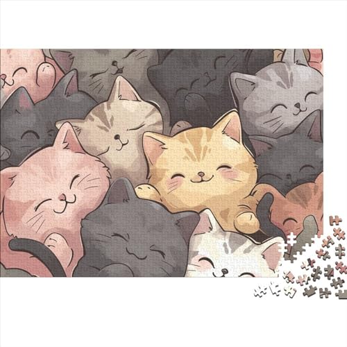 Cat 1000 Teile Puzzle Für Erwachsene Herausforderndes Lernspiel Home Dekoration Pets Impossible Puzzle Geburtstagsgeschenk Für Erwachsene 1000pcs (75x50cm) von JIANQIANG