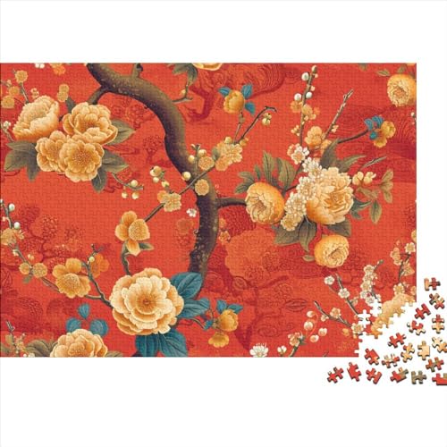 Chinese Style Flowers 300 Teile Puzzle Für Erwachsene Schwierigkeits Lernspiel Farbenfrohes Beautiful Plants Impossible Puzzle Geburtstagsgeschenk Für Erwachsene 300pcs (40x28cm) von JIANQIANG