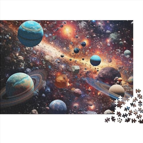 Cosmic Planets 1000 Teile Puzzle Für Erwachsene Geschicklichkeitsspiel Einzigartiges Home Dekoration Spatiotemporal Celestial Bodies Impossible Puzzle Geburtstagsgeschenk Für Erwachsene 1000pcs (75x50 von JIANQIANG