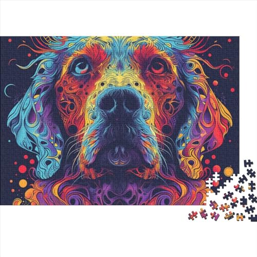 Dog 500 Teile Puzzle Für Erwachsene Geschicklichkeitsspiel Einzigartiges Spielzeug Geschenk Pets Impossible Puzzle Geburtstagsgeschenk Für Erwachsene 500pcs (52x38cm) von JIANQIANG