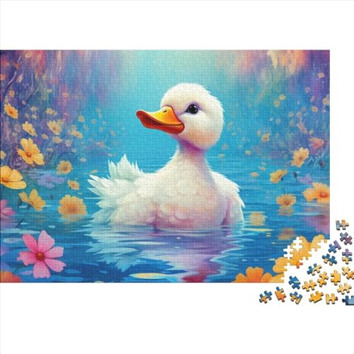 Duck 1000 Teile Puzzle Für Erwachsene Geschicklichkeitsspiel Einzigartiges Spielzeug Geschenk Animals That Love Swimming Impossible Puzzle Geburtstagsgeschenk Für Erwachsene 1000pcs (75x50cm) von JIANQIANG