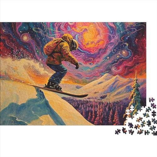 Extreme Sports Oil Painting 500 Teile Puzzle Für Erwachsene Geschicklichkeitsspiel Lernspiel Farbenfrohes High Difficulty Sports Events Impossible Puzzle Geburtstagsgeschenk Für Erwachsene 500pcs (52 von JIANQIANG