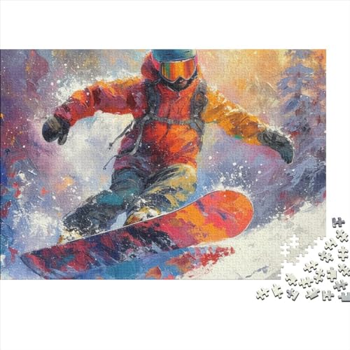 Extreme Sports Oil Painting 500 Teile Puzzle Für Erwachsene Geschicklichkeitsspiel Lernspiel Home Dekoration High Difficulty Sports Events Impossible Puzzle Geburtstagsgeschenk Für Erwachsene 500pcs von JIANQIANG