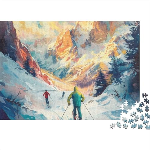 Extreme Sports Oil Painting 500 Teile Puzzle Für Erwachsene Herausforderndes Lernspiel Spielzeug Geschenk High Difficulty Sports Events Impossible Puzzle Geburtstagsgeschenk Für Erwachsene 500pcs (52 von JIANQIANG