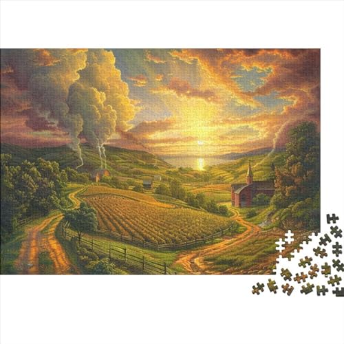 Farm 1000 Teile Puzzle Für Erwachsene Herausforderndes Lernspiel Spielzeug Geschenk A Place Where Crops Are Produced Impossible Puzzle Geburtstagsgeschenk Für Erwachsene 1000pcs (75x50cm) von JIANQIANG