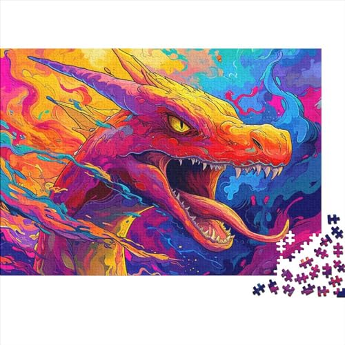 Flame Pterosaur 300 Teile Puzzle Für Erwachsene Herausforderndes Einzigartiges Home Dekoration Flying Reptiles Impossible Puzzle Geburtstagsgeschenk Für Erwachsene 300pcs (40x28cm) von JIANQIANG