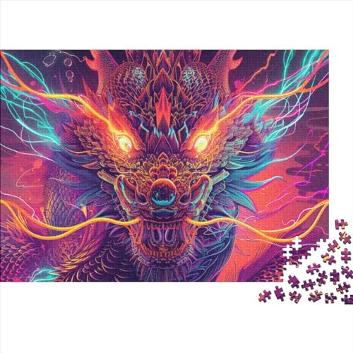 Flame Pterosaur 300 Teile Puzzle Für Erwachsene Herausforderndes Einzigartiges Spielzeug Geschenk Flying Reptiles Impossible Puzzle Geburtstagsgeschenk Für Erwachsene 300pcs (40x28cm) von JIANQIANG