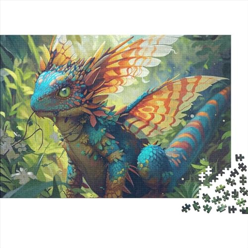 Flame Pterosaur 500 Teile Puzzle Für Erwachsene Herausforderndes Lernspiel Spielzeug Geschenk Flying Reptiles Impossible Puzzle Geburtstagsgeschenk Für Erwachsene 500pcs (52x38cm) von JIANQIANG