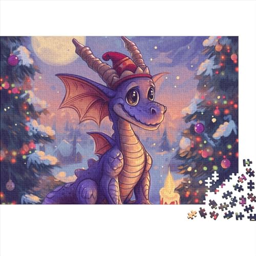 Flame Pterosaur 500 Teile Puzzle Für Erwachsene Herausforderndes Stress Abbauen Farbenfrohes Flying Reptiles Impossible Puzzle Geburtstagsgeschenk Für Erwachsene 500pcs (52x38cm) von JIANQIANG