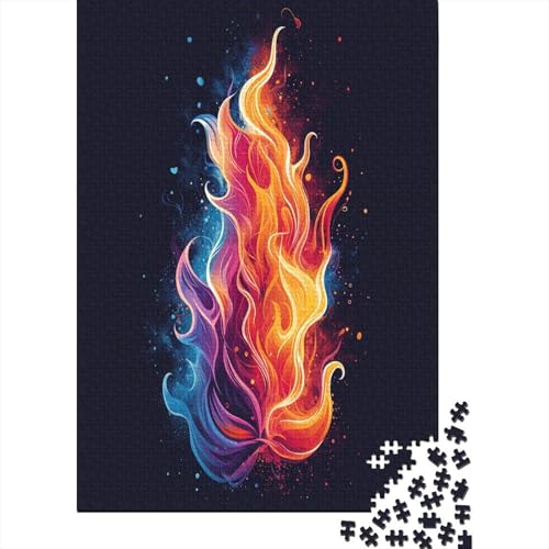 Flammen Puzzle 1000 Teile,Puzzle Für Erwachsene, Impossible Puzzle, GesKükenlichkeitsspiel Für Die Ganze Familie,Puzzle Farbenfrohes,Puzzle-Geschenk,RaumdekoRatteion Puzzel 1000pcs (75x50cm) von JIANQIANG