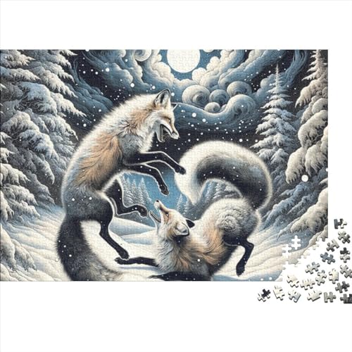 Fox 1000 Teile Puzzle Für Erwachsene Geschicklichkeitsspiel Einzigartiges Home Dekoration Cunning Animal Impossible Puzzle Geburtstagsgeschenk Für Erwachsene 1000pcs (75x50cm) von JIANQIANG