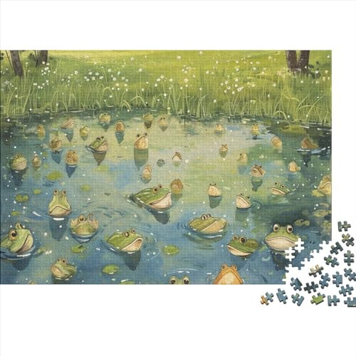 Frog 500 Teile Puzzle Für Erwachsene Geschicklichkeitsspiel Lernspiel Spielzeug Geschenk Protecting Animals in Crops Impossible Puzzle Geburtstagsgeschenk Für Erwachsene 500pcs (52x38cm) von JIANQIANG