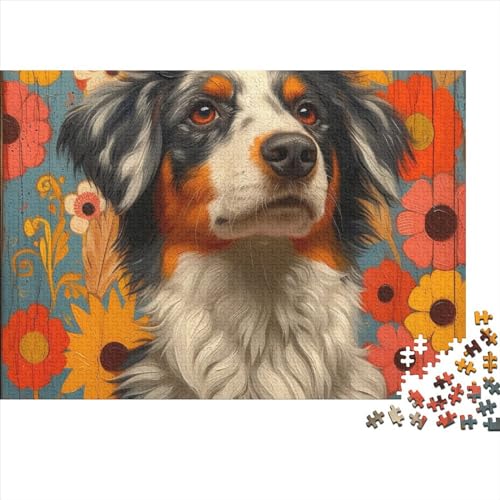 German Shepherd Dog 1000 Teile Puzzle Für Erwachsene Schwierigkeits Stress Abbauen Farbenfrohes Animals with A Keen Sense of Smell Impossible Puzzle Geburtstagsgeschenk Für Erwachsene 1000pcs (75x50cm von JIANQIANG