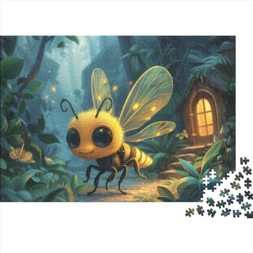 Honeybee 1000 Teile Puzzle Für Erwachsene Geschicklichkeitsspiel Einzigartiges Farbenfrohes Social Insects Impossible Puzzle Geburtstagsgeschenk Für Erwachsene 1000pcs (75x50cm) von JIANQIANG