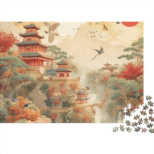 Japanese Tower 300 Teile Puzzle Für Erwachsene Herausforderndes Lernspiel Spielzeug Geschenk Beautiful Buildings Impossible Puzzle Geburtstagsgeschenk Für Erwachsene 300pcs (40x28cm) von JIANQIANG