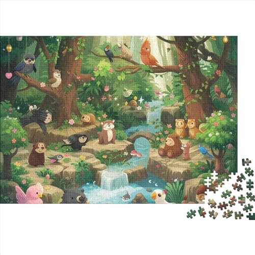 Jungle Animals 500 Teile Puzzle Für Erwachsene Schwierigkeits Lernspiel Farbenfrohes Aggregated Organisms Impossible Puzzle Geburtstagsgeschenk Für Erwachsene 500pcs (52x38cm) von JIANQIANG