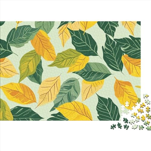 Leaves 1000 Teile Puzzle Für Erwachsene Geschicklichkeitsspiel Stress Abbauen Home Dekoration Beautiful Plants Impossible Puzzle Geburtstagsgeschenk Für Erwachsene 1000pcs (75x50cm) von JIANQIANG