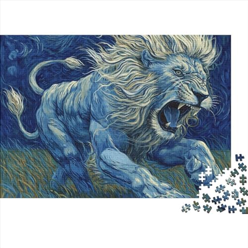 Lion 1000 Teile Puzzle Für Erwachsene Herausforderndes Einzigartiges Home Dekoration Fierce Animals Impossible Puzzle Geburtstagsgeschenk Für Erwachsene 1000pcs (75x50cm) von JIANQIANG