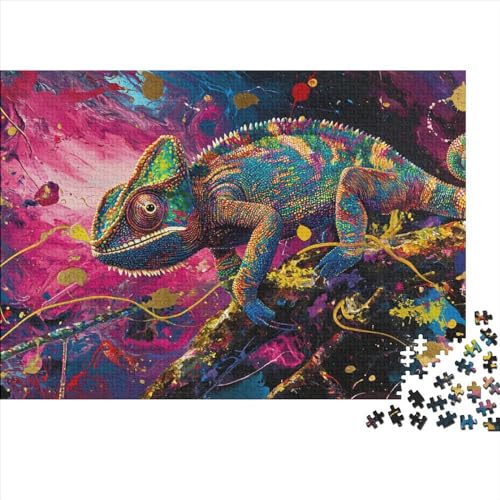 Lizard 1000 Teile Puzzle Für Erwachsene Geschicklichkeitsspiel Stress Abbauen Home Dekoration Long Tailed Reptiles Impossible Puzzle Geburtstagsgeschenk Für Erwachsene 1000pcs (75x50cm) von JIANQIANG