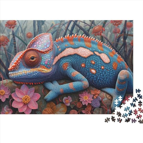 Lizard 300 Teile Puzzle Für Erwachsene Herausforderndes Stress Abbauen Farbenfrohes Long Tailed Reptiles Impossible Puzzle Geburtstagsgeschenk Für Erwachsene 300pcs (40x28cm) von JIANQIANG