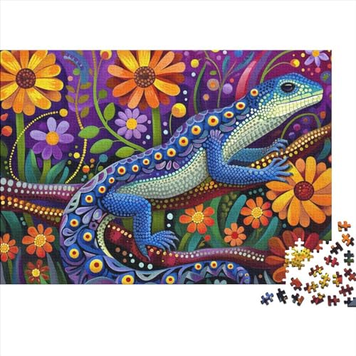 Lizard 500 Teile Puzzle Für Erwachsene Geschicklichkeitsspiel Stress Abbauen Home Dekoration Long Tailed Reptiles Impossible Puzzle Geburtstagsgeschenk Für Erwachsene 500pcs (52x38cm) von JIANQIANG