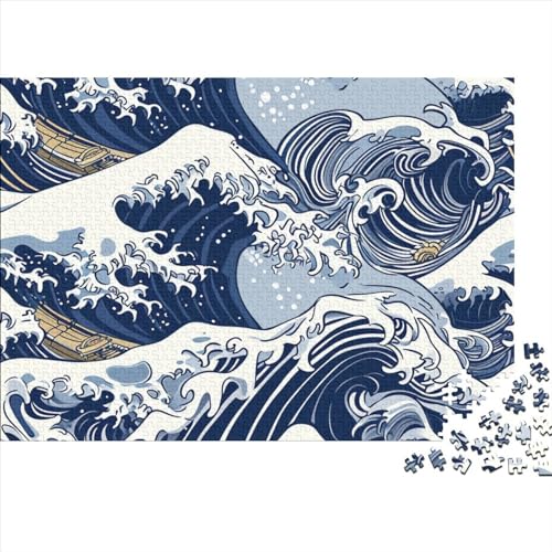 Ocean Wave 1000 Teile Puzzle Für Erwachsene Geschicklichkeitsspiel Einzigartiges Spielzeug Geschenk The Fluctuation of Liquids Impossible Puzzle Geburtstagsgeschenk Für Erwachsene 1000pcs (75x50cm) von JIANQIANG