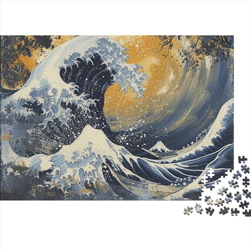 Ocean Wave 1000 Teile Puzzle Für Erwachsene Schwierigkeits Lernspiel Home Dekoration The Fluctuation of Liquids Impossible Puzzle Geburtstagsgeschenk Für Erwachsene 1000pcs (75x50cm) von JIANQIANG
