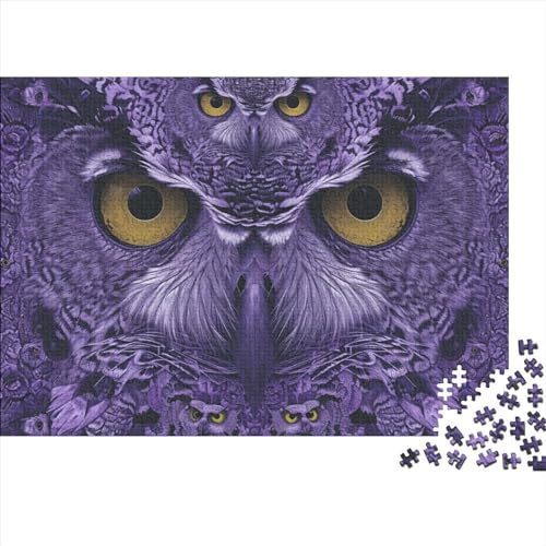 Owl 500 Teile Puzzle Für Erwachsene Geschicklichkeitsspiel Einzigartiges Home Dekoration Nocturnal Animals Impossible Puzzle Geburtstagsgeschenk Für Erwachsene 500pcs (52x38cm) von JIANQIANG