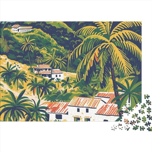 Palm Trees 1000 Teile Puzzle Für Erwachsene Geschicklichkeitsspiel Stress Abbauen Home Dekoration Beautiful Plants Impossible Puzzle Geburtstagsgeschenk Für Erwachsene 1000pcs (75x50cm) von JIANQIANG