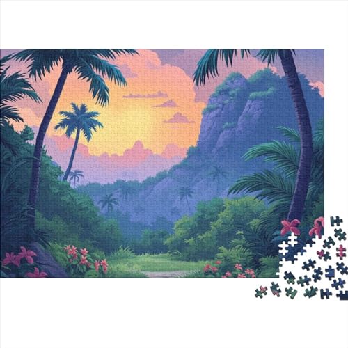 Palm Trees 1000 Teile Puzzle Für Erwachsene Schwierigkeits Lernspiel Spielzeug Geschenk Beautiful Plants Impossible Puzzle Geburtstagsgeschenk Für Erwachsene 1000pcs (75x50cm) von JIANQIANG